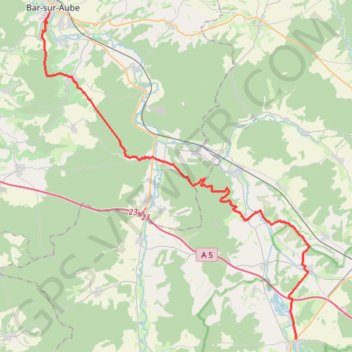 Bar-sur-Aube - Chateauvillain (Via Francigena) GPS track, route, trail