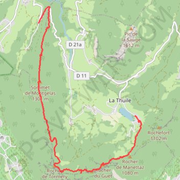 Lac de la Thuile - Montgelas GPS track, route, trail