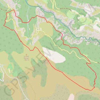 Le Grand Margès - Verdon GPS track, route, trail