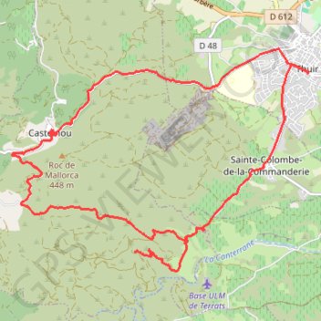 Vers Castelnou via Sainte-Colombe - Thuir GPS track, route, trail