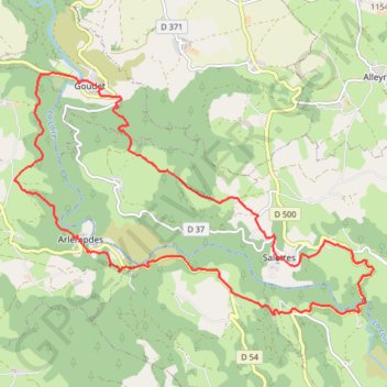 Les gorges de la Loire - Goudet GPS track, route, trail