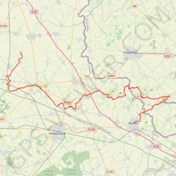 Monts-des-flandres GPS track, route, trail