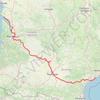 Le Canal des 2 Mers à vélo GPS track, route, trail