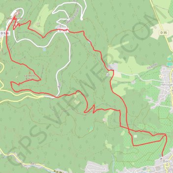 Circuit Barr au Mont-Sainte-Odile GPS track, route, trail