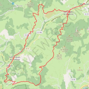 La vallée de la Jordanne GPS track, route, trail