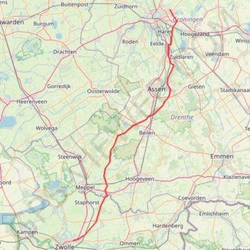 Zwolle - Groningen GPS track, route, trail