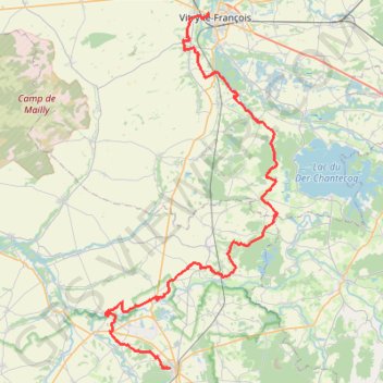 Vitry-le-François - Brienne-le-Château (Via Francigena) GPS track, route, trail