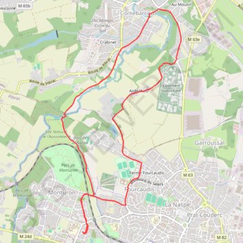 Boucle du Bassac GPS track, route, trail
