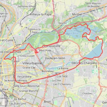 Les parcs de Lyon - Décines-Charpieu GPS track, route, trail