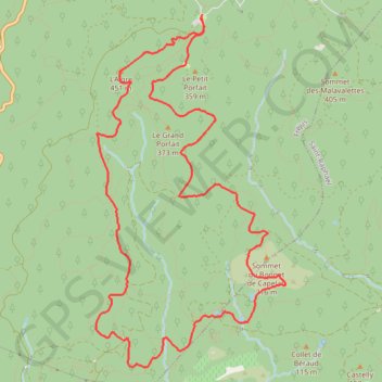 2014 02 16 - mont aigre lacs de peguières mimosas Rose Garnero GPS track, route, trail