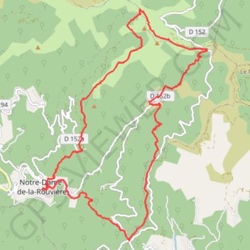 Les 4 cols - Notre-Dame-de-la-Rouvière GPS track, route, trail