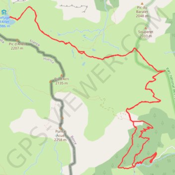 Urdos - Lac d'Arlet depuis centrale électrique d'Estaens GPS track, route, trail