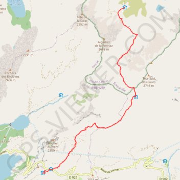 Chalet de la Balme - Refuge de Plan Mya GPS track, route, trail
