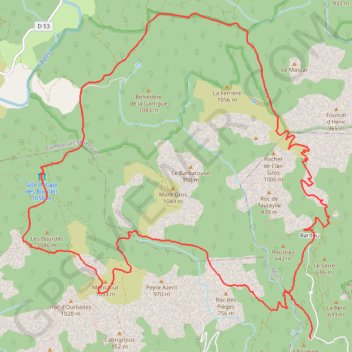 Randonnée Haut Languedoc - Le Montahut GPS track, route, trail