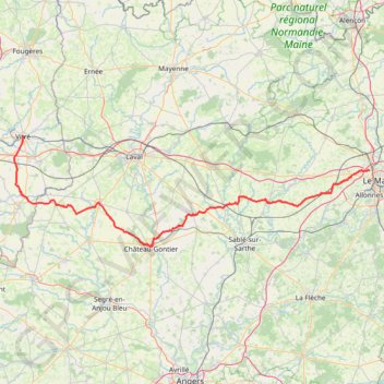 Voie 2ème DB : Vitré - La-Chapelle-St-Aubin GPS track, route, trail