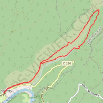 Vallée du Tiourre GPS track, route, trail