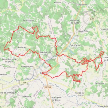 Ronde du Château de Duras GPS track, route, trail