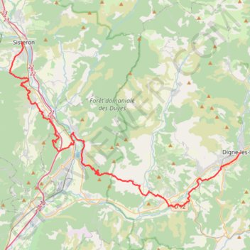 Sisteron - Digne-les-Bains GPS track, route, trail