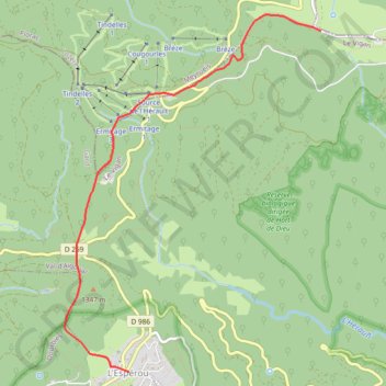 L'Espérou - Mont Aigoual GPS track, route, trail