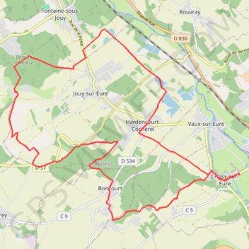 Pacy sur eure GPS track, route, trail