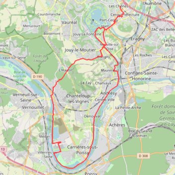 Boucle Seine Triel GPS track, route, trail