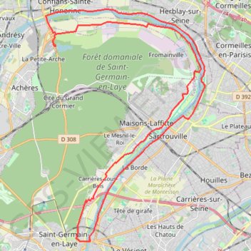 Berges de la Seine : Conflans - Saint Germain GPS track, route, trail