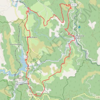 Tour chassezac GPS track, route, trail