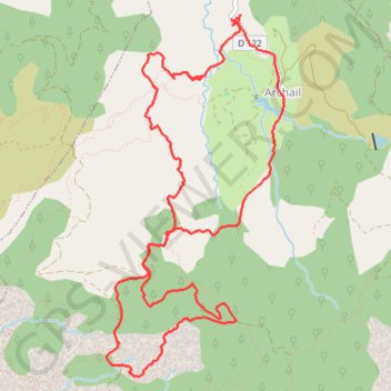 Les Terres Noires au départ d'Archail GPS track, route, trail