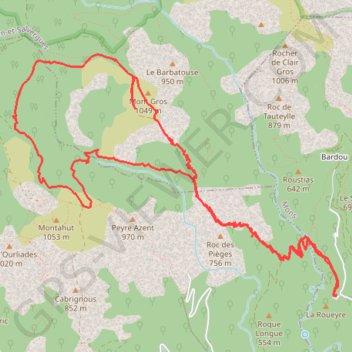 Le Mont Gros GPS track, route, trail