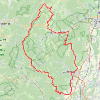 Circuit de cyclotourisme n°11 : La route des Crêtes GPS track, route, trail