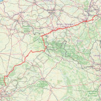 EuroVélo 3 : Aix-la-Chappelle (Aachen, Allemagne) - Île-de-France GPS track, route, trail