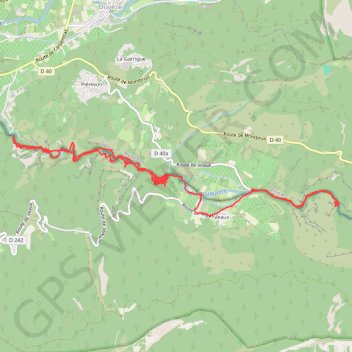 Aqua-randonnées dans le Toulourenc GPS track, route, trail