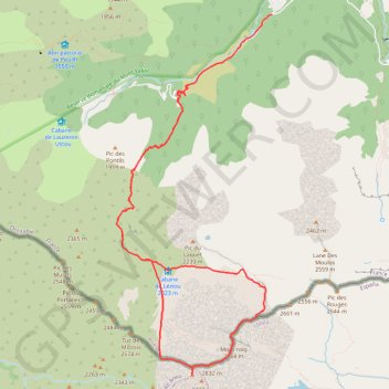 Mont Rouch par le col de Servi GPS track, route, trail