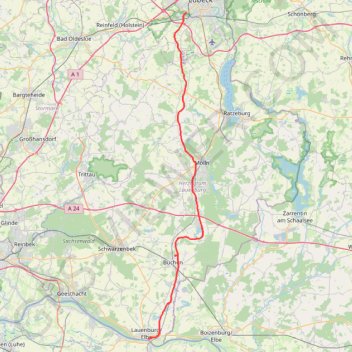 Elbe-Lübeck-Kanal GPS track, route, trail