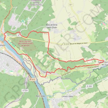 Les coteaux de Giverny GPS track, route, trail