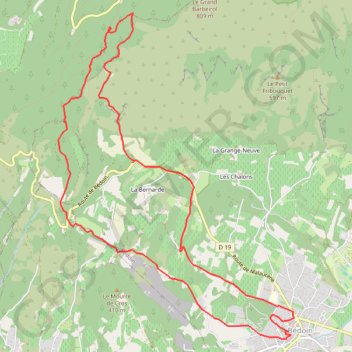 Bedoin - Le Gros Pata par la Combe Obscure - Les Ocres GPS track, route, trail