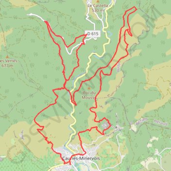 Trail de l'Argent Double - Caunes-Minervois GPS track, route, trail