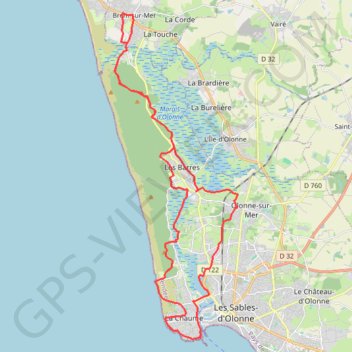 La-chaume-olonne-39km GPS track, route, trail