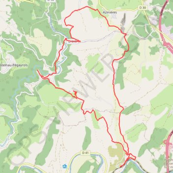 PEYRE - MOULIBEZ - CASTELMUS GPS track, route, trail