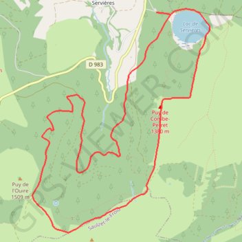La haute vallée du Sioulot GPS track, route, trail