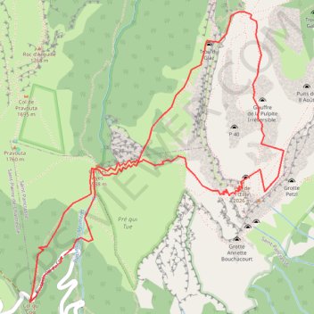 Dent de Crolles depuis Col du Coq GPS track, route, trail