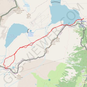 Pointe E du col des Corbeaux GPS track, route, trail