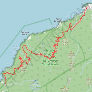 Prêcheur - Grand'Rivière GPS track, route, trail