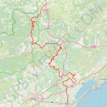 Le Caylar à Agde GPS track, route, trail