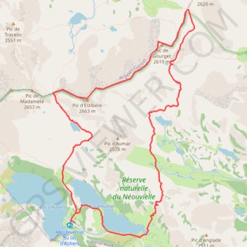 Pic d'Estibère GPS track, route, trail