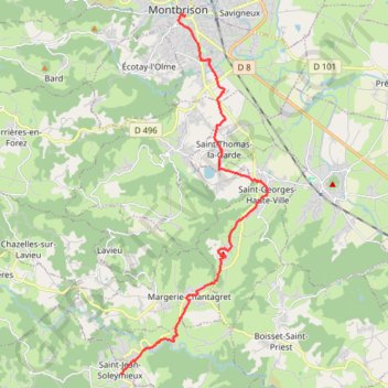 Montbrison - Saint-Jean-Soleymieux GPS track, route, trail