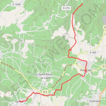 Saint jacques Boussargues-Le Pin GPS track, route, trail