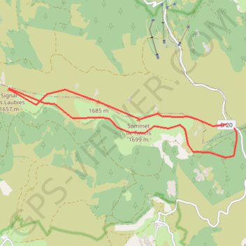 Du Col de Finiels au Signal de Laubies GPS track, route, trail
