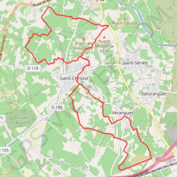 Oenotrail Saint-Christol GPS track, route, trail