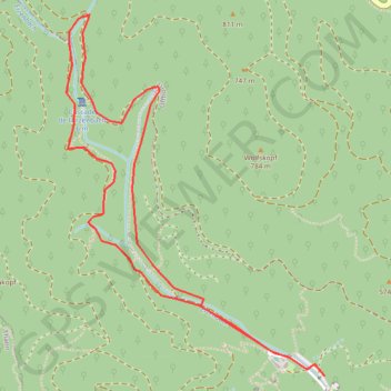 Cascade de l'Erzenbach GPS track, route, trail